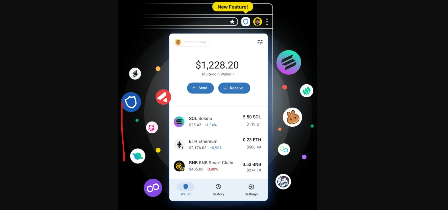 Multi-coin Wallet Interface